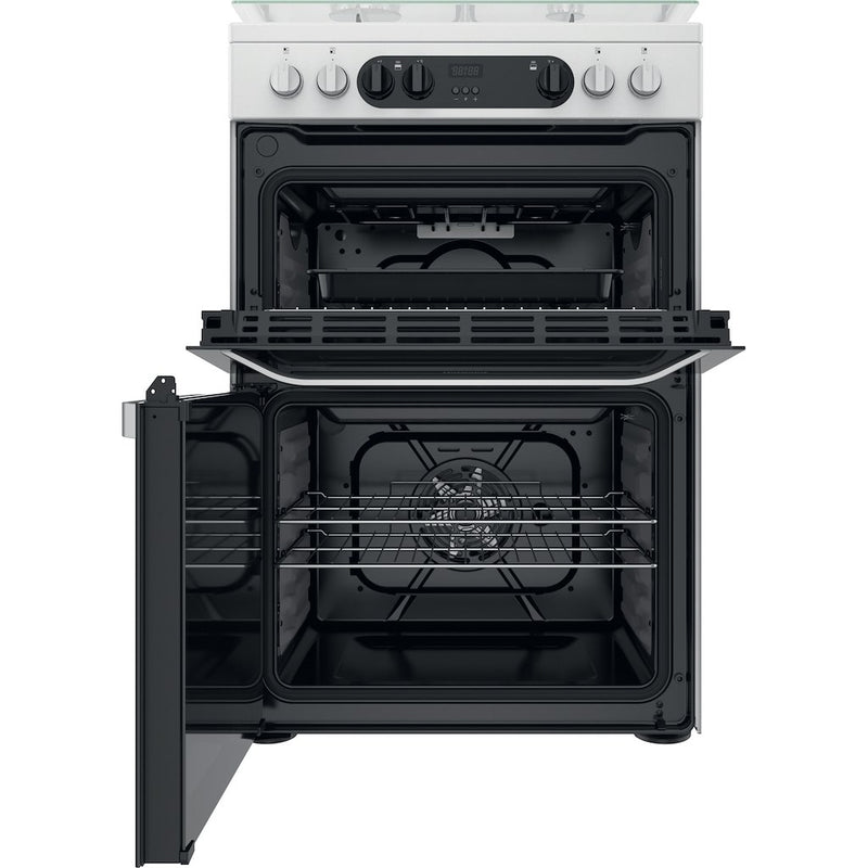 Hotpoint HDM67G9C2CW/UK Double Dual Fuel Cooker - White (Discontinued)