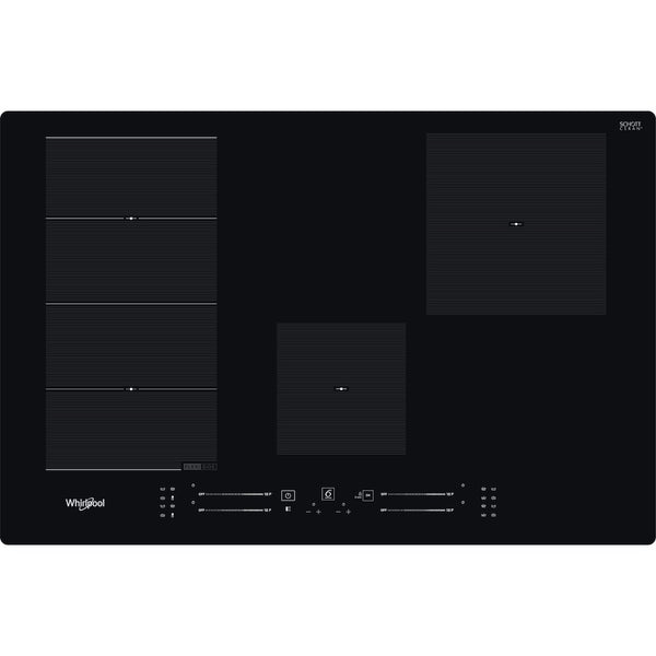 Whirlpool WFS3977NE Induction Hob, 4 Zones, 77cm Wide - Black