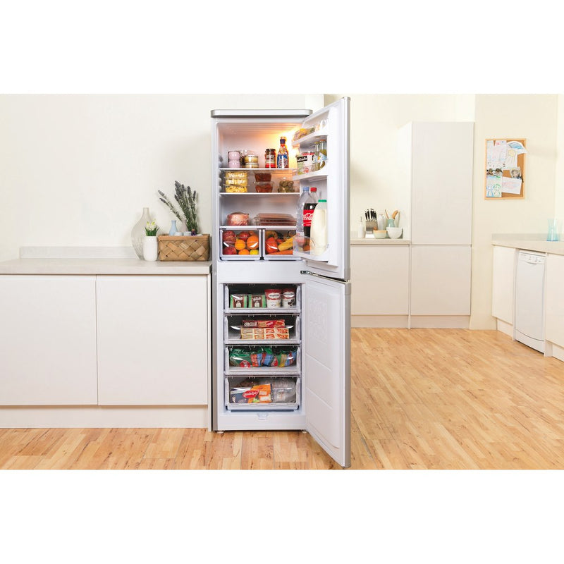 Indesit IBD 5517 S UK 1 Fridge Freezer - Silver (Discontinued)