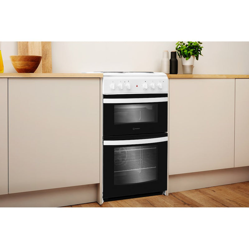 Indesit ID5E92KMW/UK Cooker - White (Discontinued)