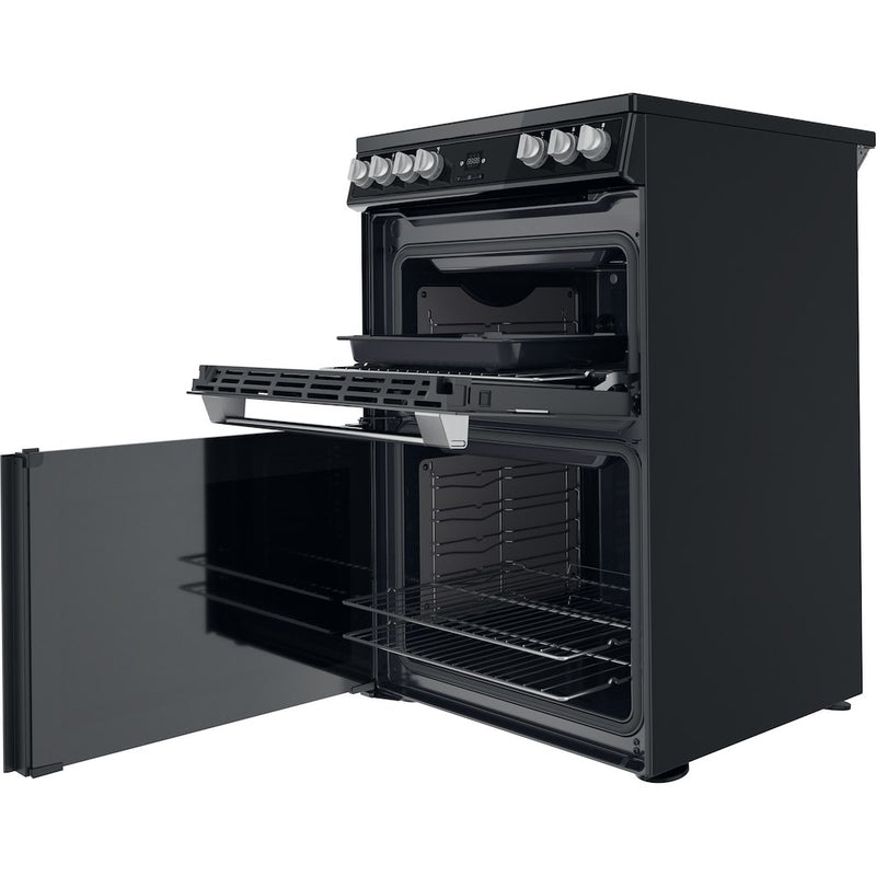 Hotpoint HDT67V9H2CB/UK Ceramic Double Cooker - Black (Discontinued)