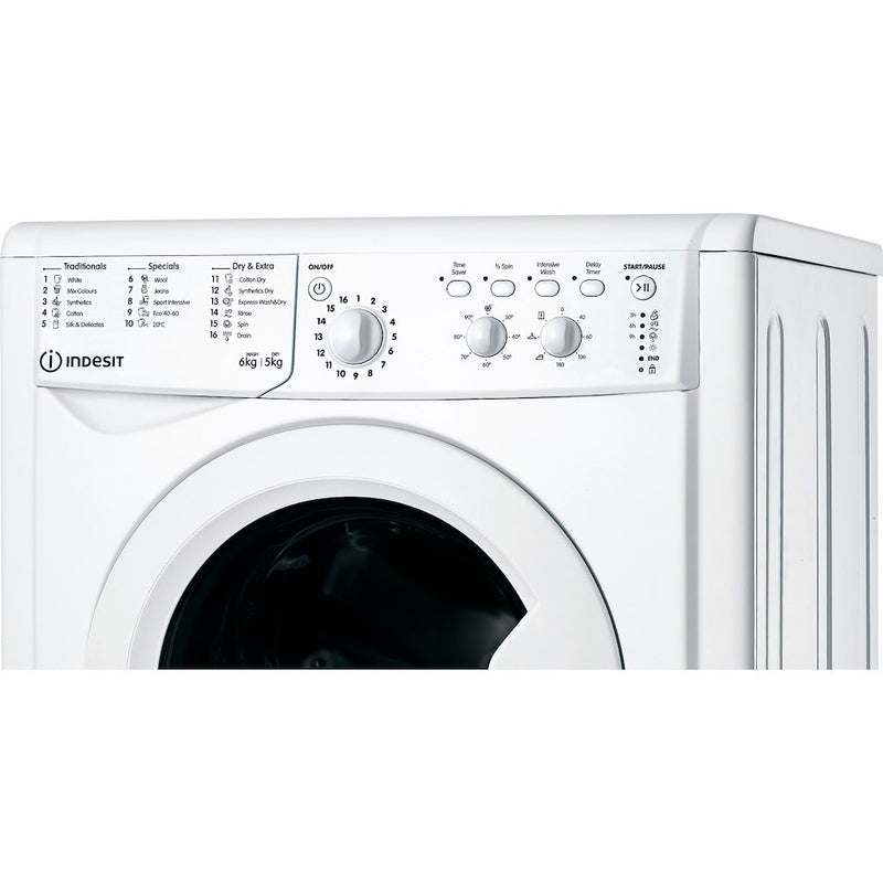Indesit Ecotime IWDC 65125 UK N Washer Dryer - 6kg Wash 5kg Dry White (Discontinued)