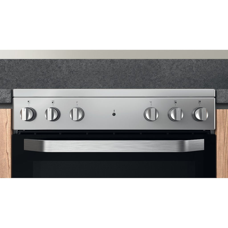 Hotpoint HS67V5KHX Freestanding Electric Cooker - Inox (Discontinued)