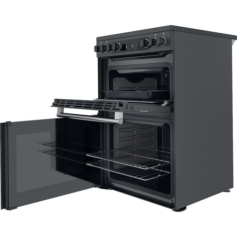 Hotpoint CD67V9H2CA/UK Electric Freestanding 60cm Double Cooker - Dark Grey (Discontinued)