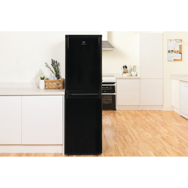 Indesit IBD 5517 B UK 1 Fridge Freezer - Black - 50/50 (Discontinued)