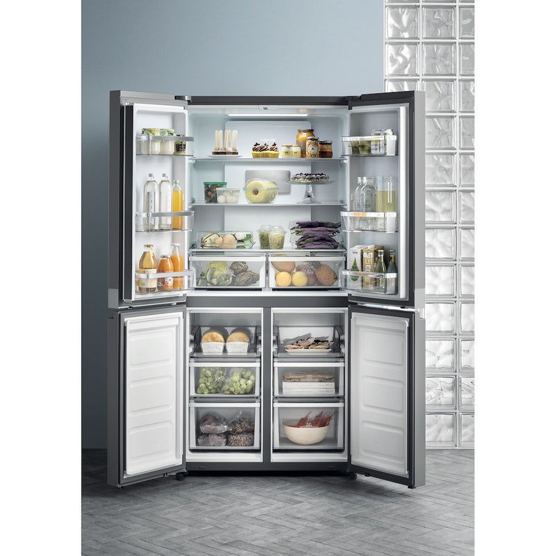 Hotpoint HQ9 B1L 1 Four Door Fridge Freezer - Stainless Steel (Discontinued)