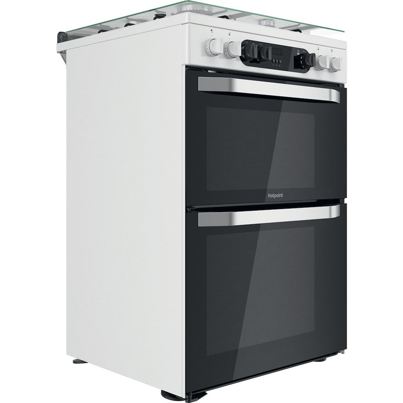 Hotpoint HDM67G9C2CW/UK Double Dual Fuel Cooker - White (Discontinued)