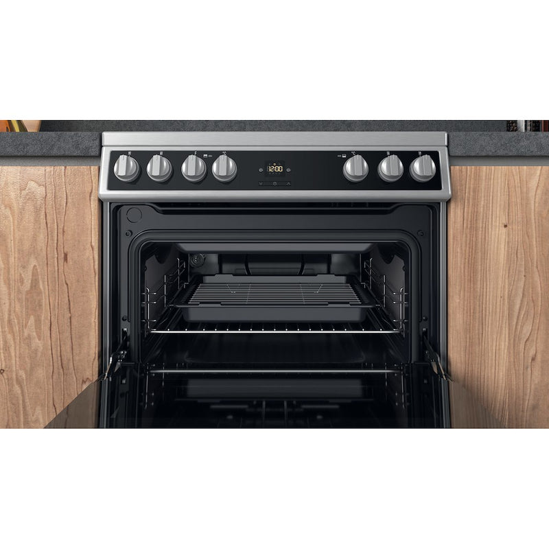 Hotpoint HDT67V9H2CX/UK Double 60cm Electric Cooker - Inox (Discontinued)