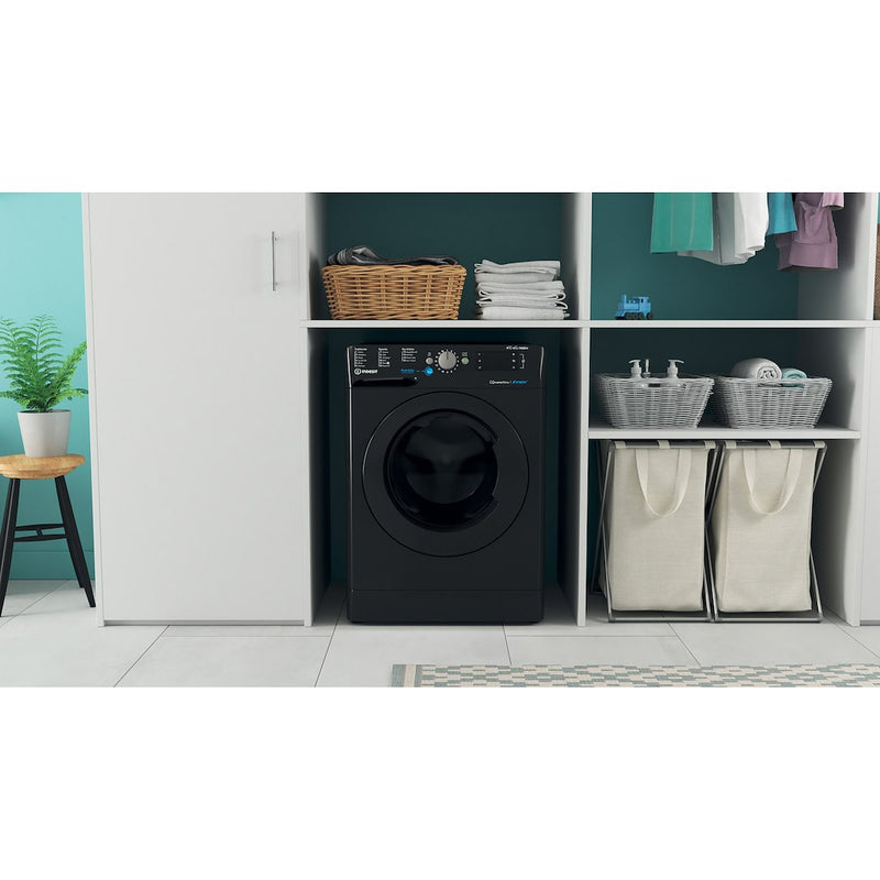 Indesit BDE86436XBUKN Washer Dryer - 8kg Wash 6kg Dry - Black (Discontinued)
