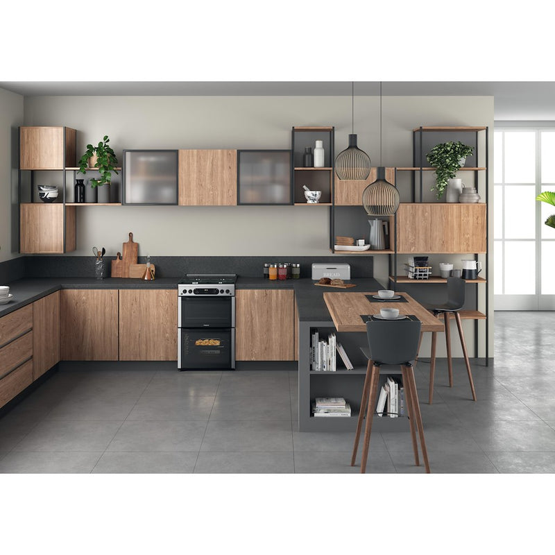 Hotpoint HDM67G0CCX/UK 60cm Double Gas Cooker - Inox (Discontinued)