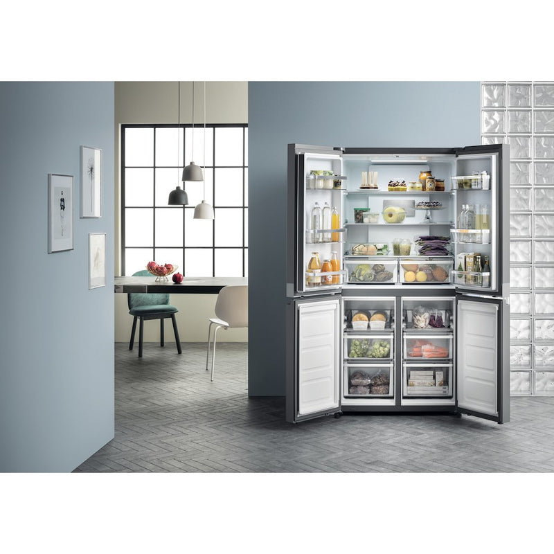 Hotpoint HQ9 B1L 1 Four Door Fridge Freezer - Stainless Steel (Discontinued)