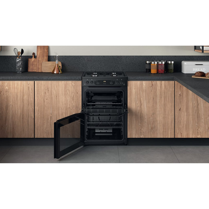 Hotpoint HDM67G0CMB/UK Double Cooker - Black (Discontinued)