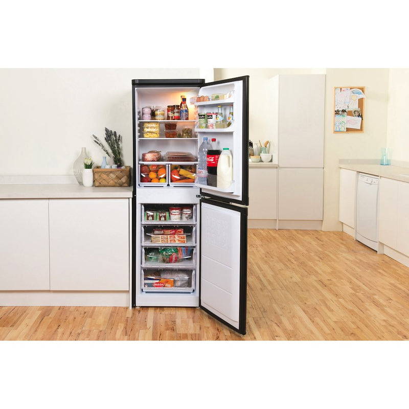 Indesit IBD 5517 B UK 1 Fridge Freezer - Black - 50/50 (Discontinued)