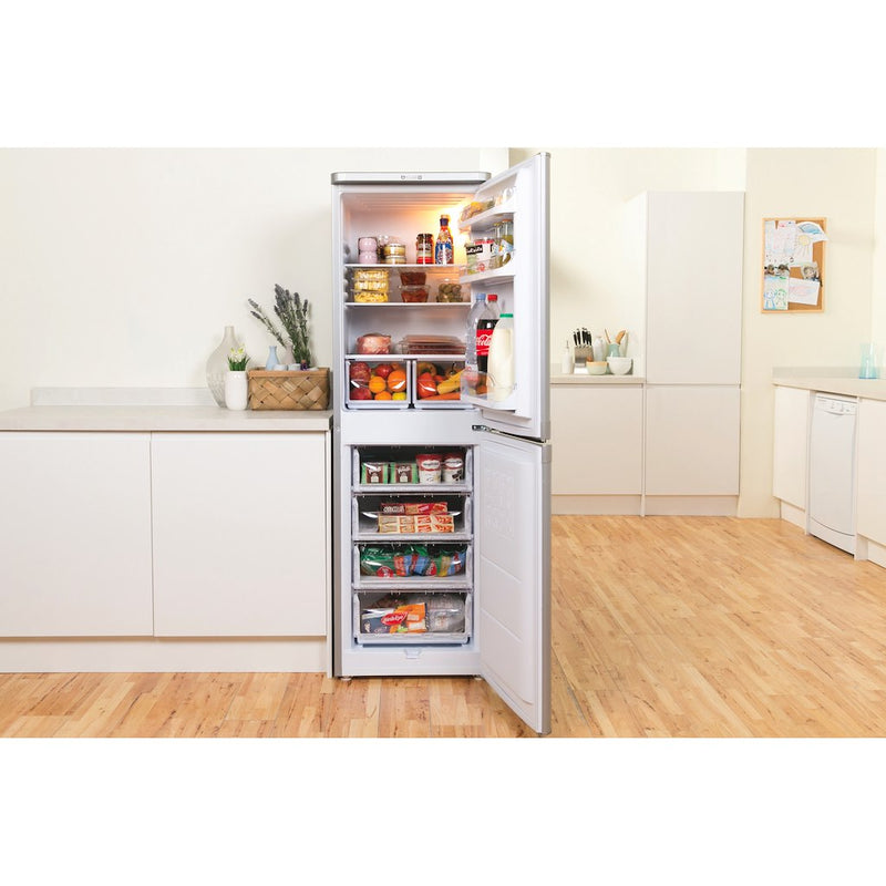 Indesit IBD 5517 S UK 1 Fridge Freezer - Silver (Discontinued)