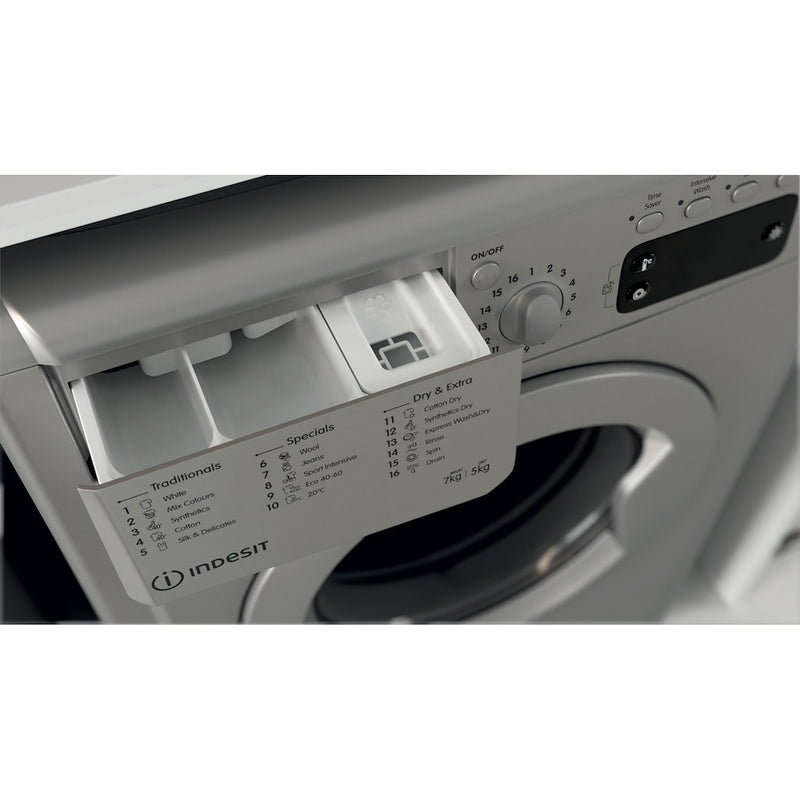 Indesit IWDD 75145 S UK N 7kg wash 5kg dry 1400 RPM Washer Dryer - Silver (Discontinued)