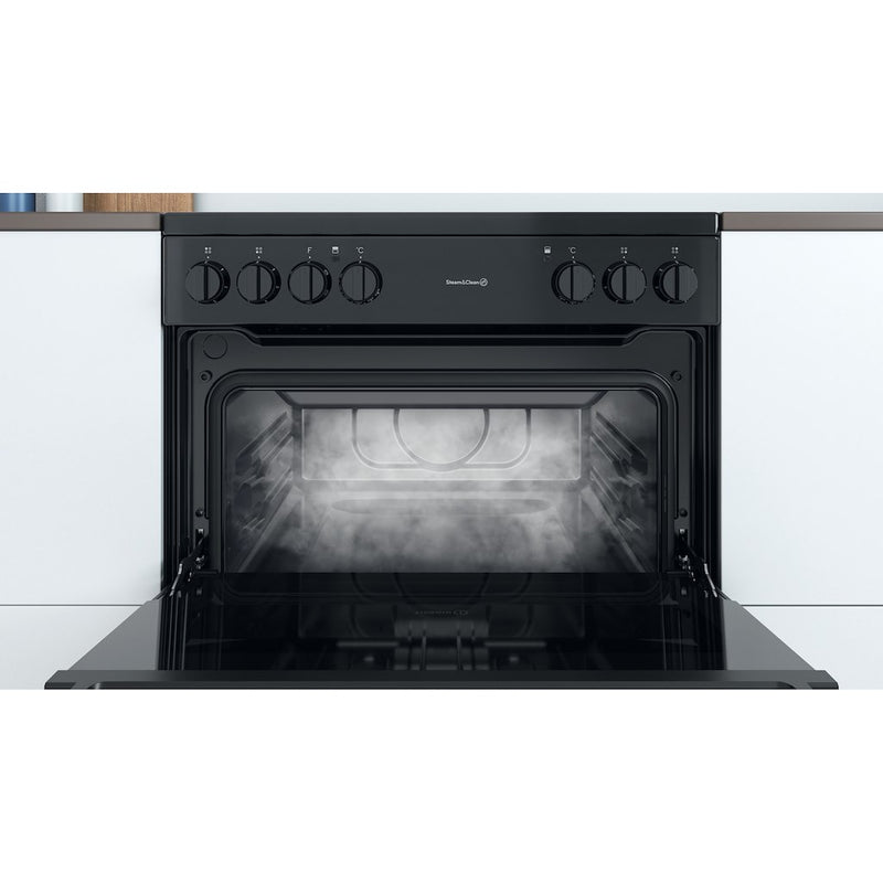 Indesit ID67V9KMB/UK Double Cooker - Black (Discontinued)