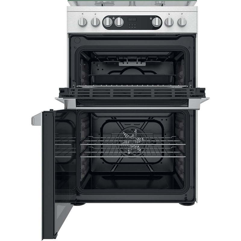 Hotpoint HDM67G9C2CX/U Electric Dual Fuel Cooker Double Cooker - Inox (Discontinued)