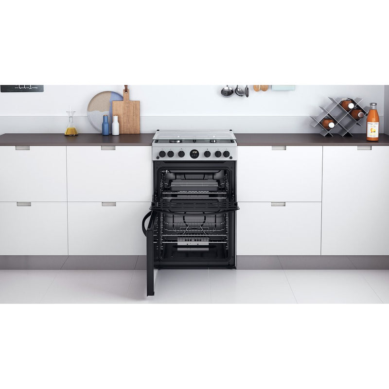 Indesit ID67G0MCX/UK Double Cooker - Inox (Discontinued)