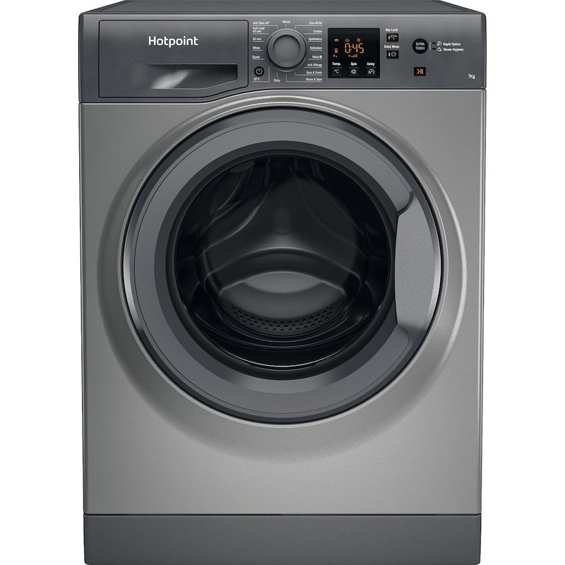 Hotpoint NSWF 743U GG UK N 7kg Washing Machine with 1400rpm - Graphite - D rated