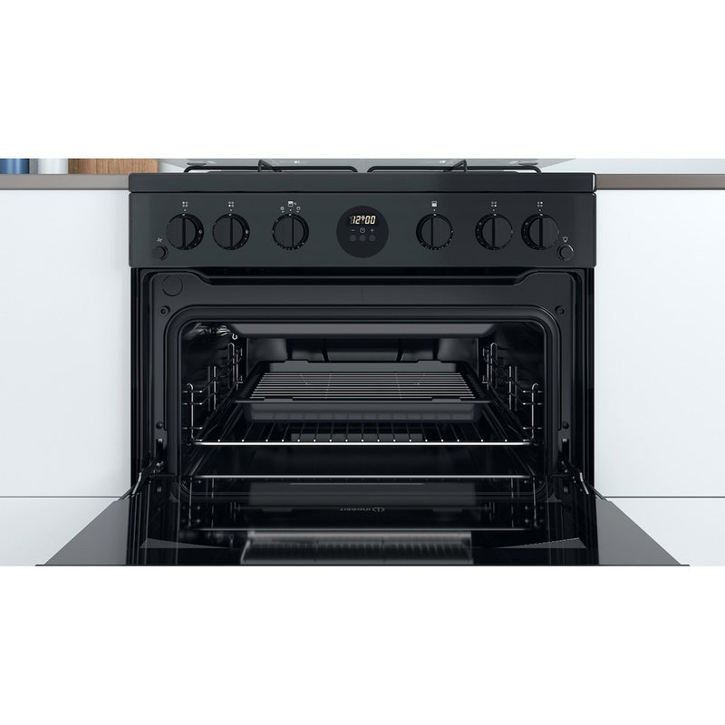 Indesit ID67G0MCB/UK Double Cooker - Black (Discontinued)
