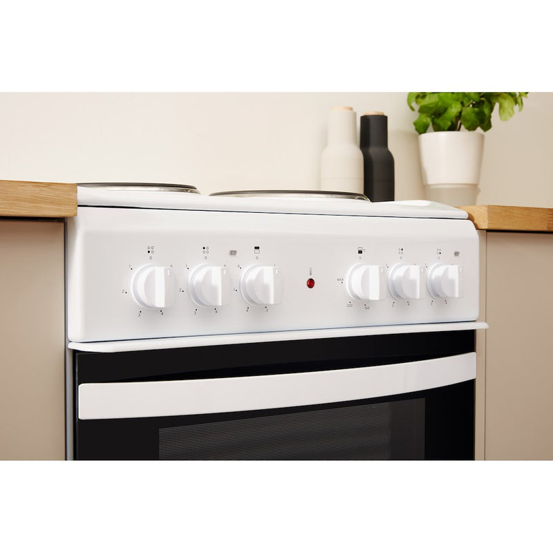 Indesit ID5E92KMW/UK Cooker - White (Discontinued)