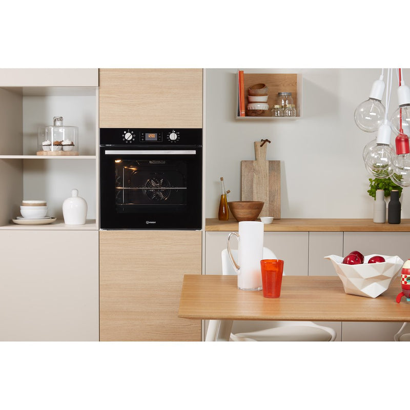 Indesit Aria IFW 6340 BL UK Electric Single Built-in Oven in Black (Discontinued)