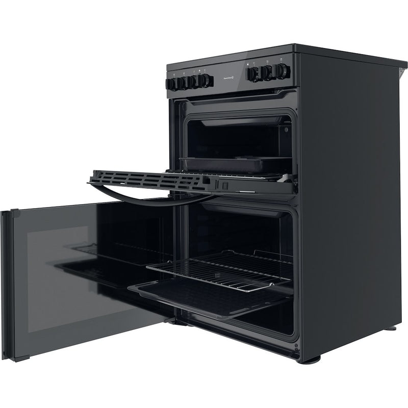 Indesit ID67V9KMB/UK Double Cooker - Black (Discontinued)