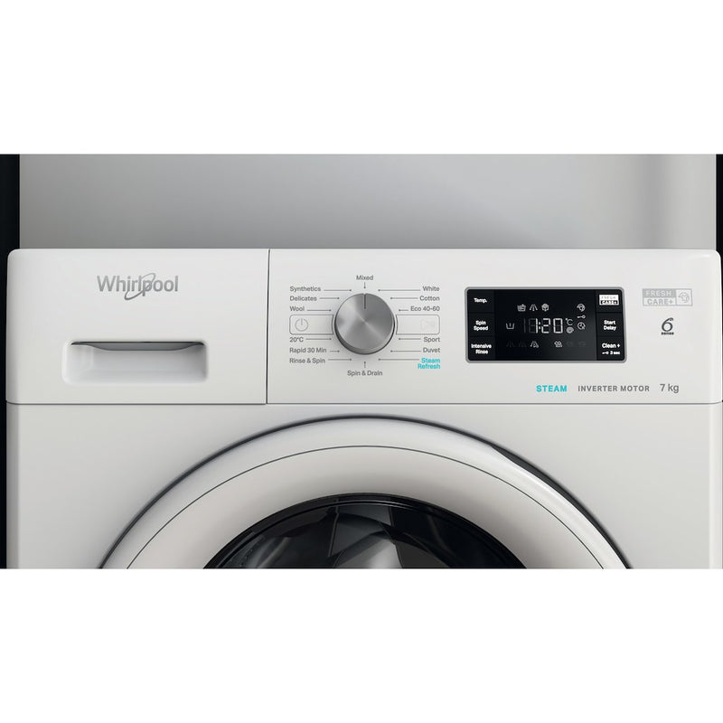 Whirlpool FreshCare FFB 7438 WV UK Washing Machine 7kg 1400rpm - White (Discontinued)