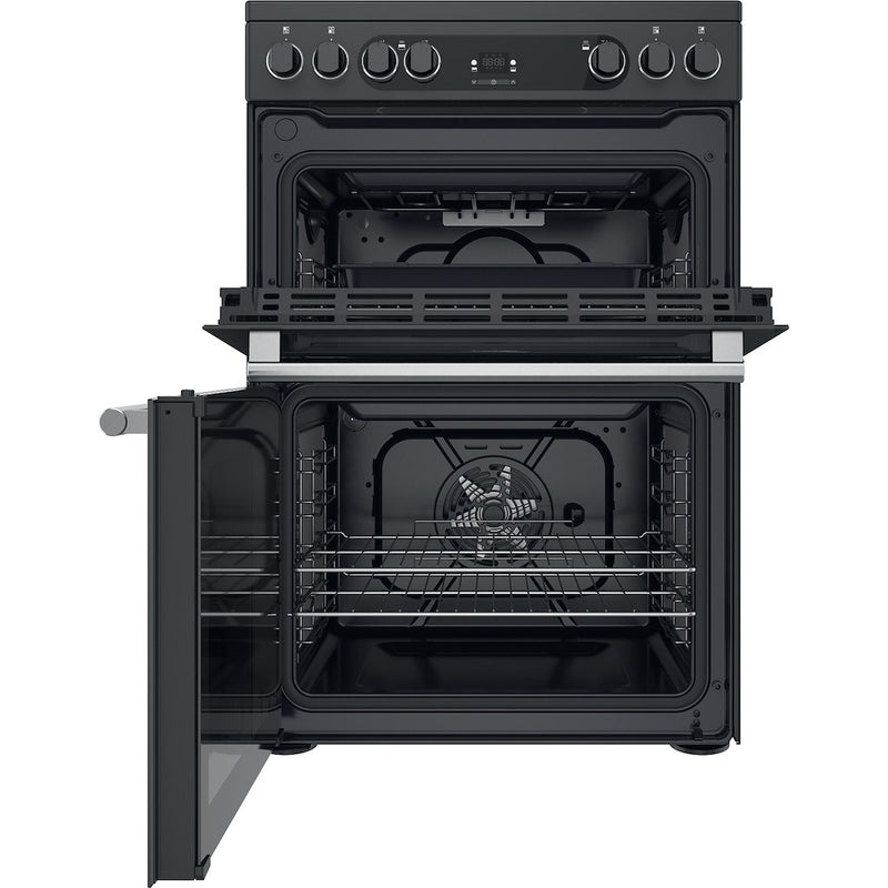 Hotpoint CD67V9H2CA/UK Electric Freestanding 60cm Double Cooker - Dark Grey (Discontinued)