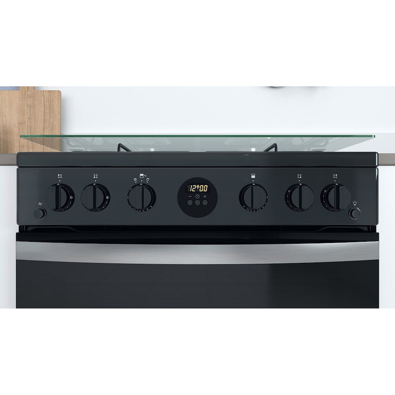 Indesit ID67G0MCB/UK Double Cooker - Black (Discontinued)