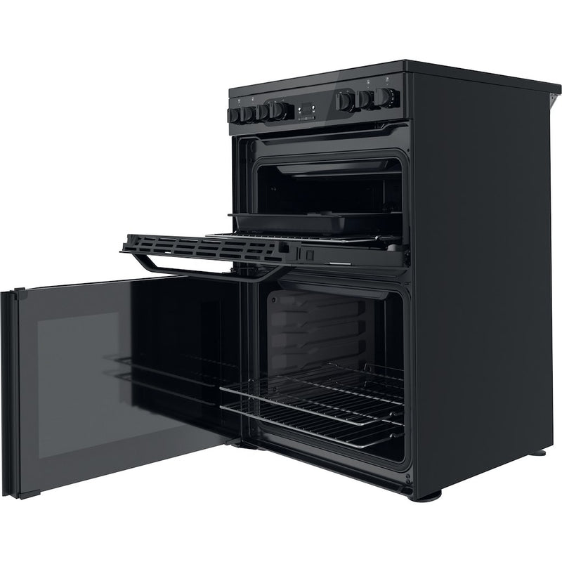 Hotpoint HDM67V92HCB/UK Electric Ceramic Double cooker - Black (Discontinued)