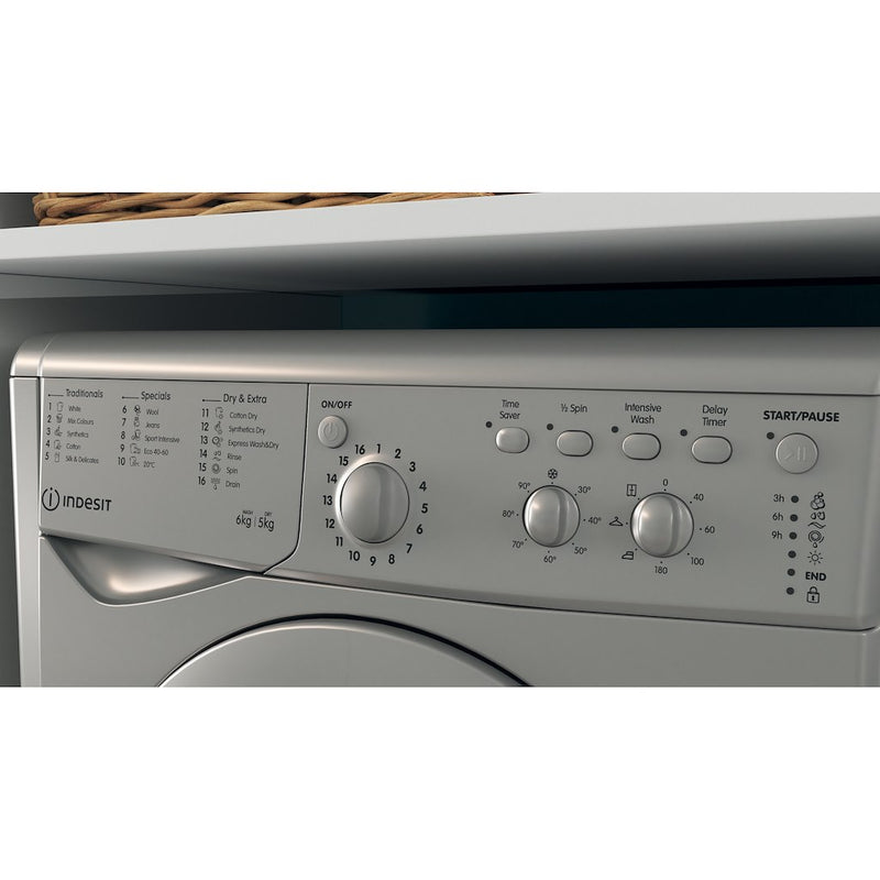 Indesit Ecotime IWDC 65125 S UK N Washer Dryer - Silver (Discontinued)
