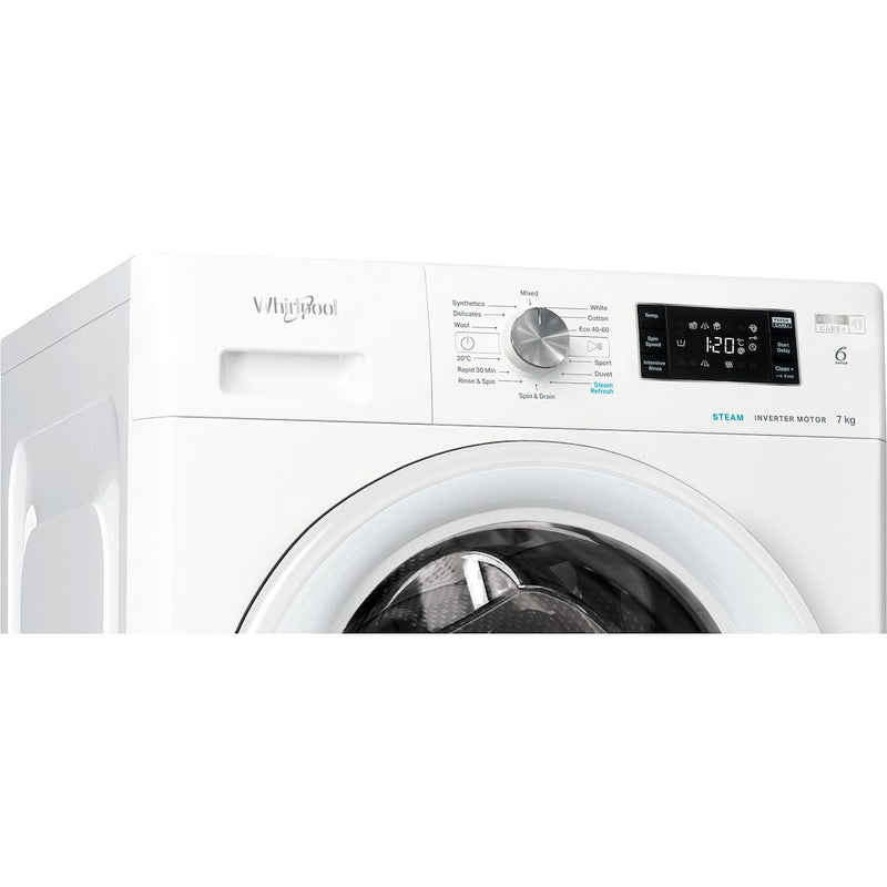 Whirlpool FreshCare FFB 7438 WV UK Washing Machine 7kg 1400rpm - White (Discontinued)