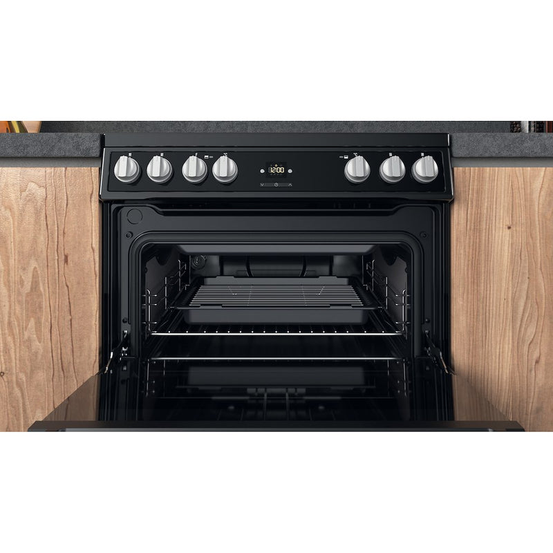 Hotpoint HDT67V9H2CB/UK Ceramic Double Cooker - Black (Discontinued)