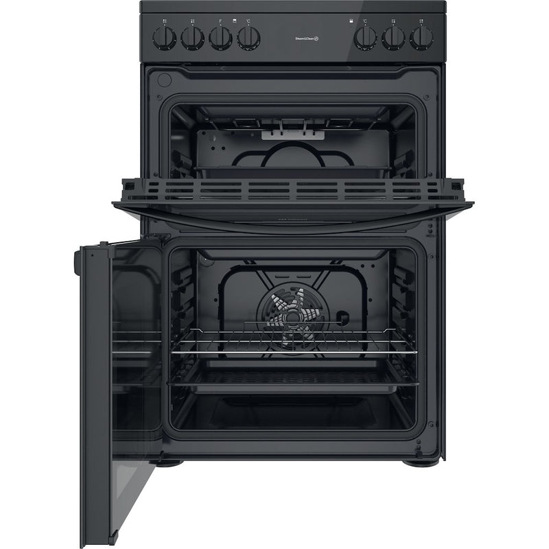 Indesit ID67V9KMB/UK Double Cooker - Black (Discontinued)