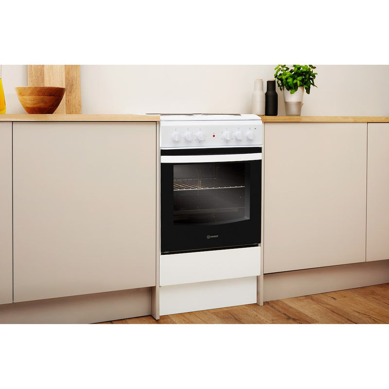 Indesit IS5E4KHW/UK Cooker - White (Discontinued)