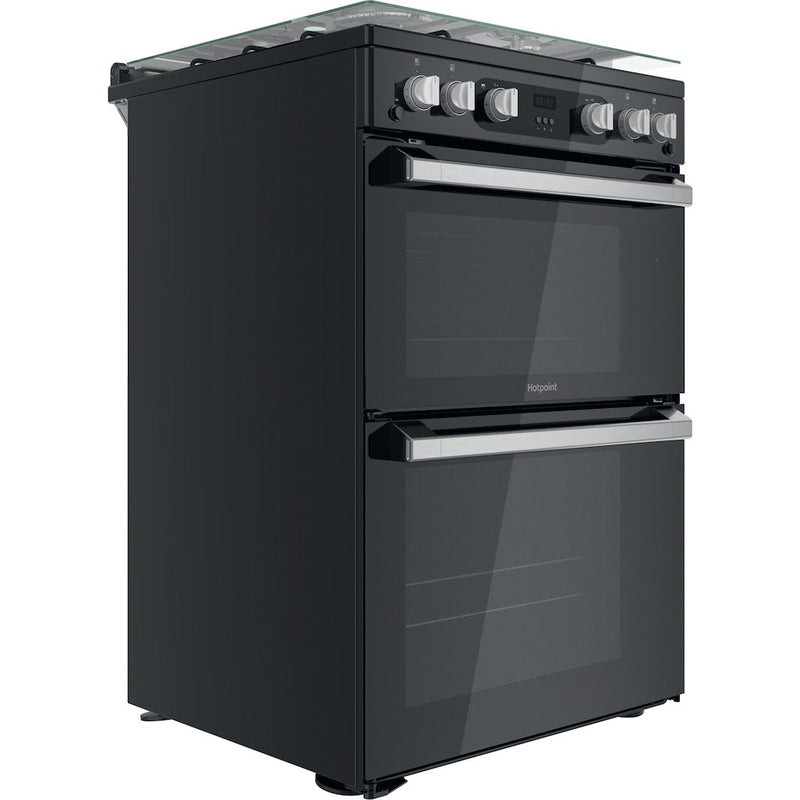 Hotpoint HDM67G0C2CB/UK Double Gas Cooker - Black (Discontinued)