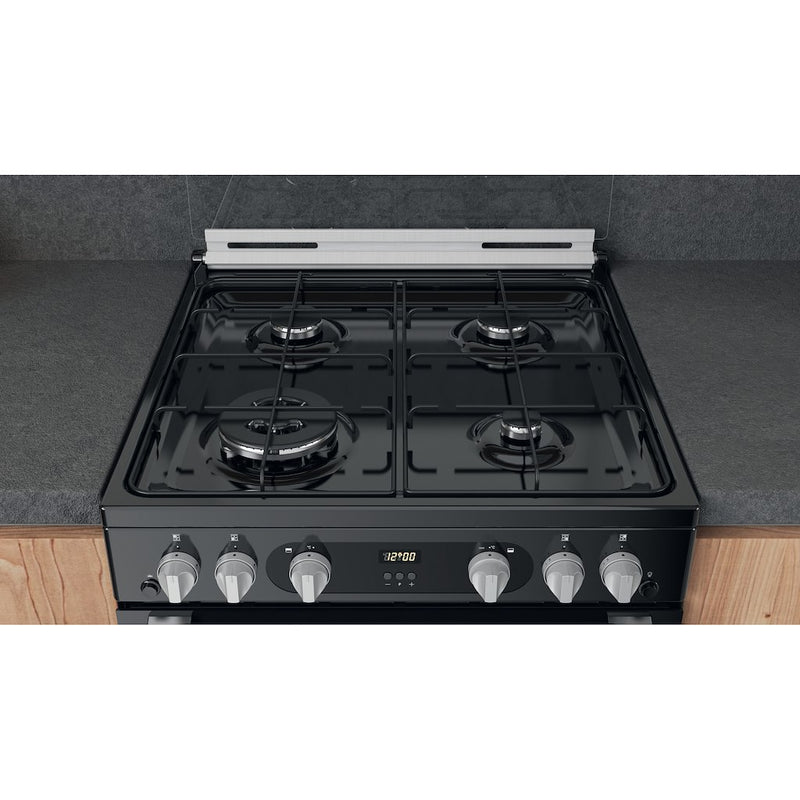 Hotpoint HDM67G0C2CB/UK Double Gas Cooker - Black (Discontinued)