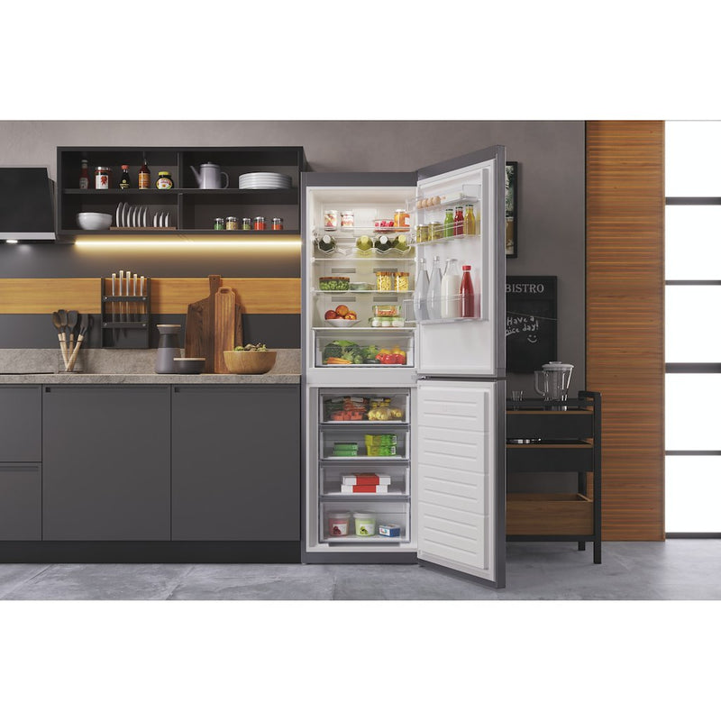 Hotpoint HTFC850TI1X1 Freestanding Fridge Freezer - Inox (Discontinued)