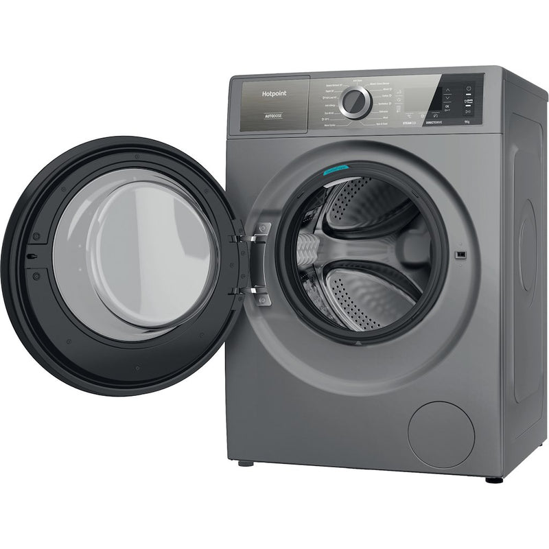 Hotpoint H8 W946SB UK Washing Machine - Silver (Discontinued)