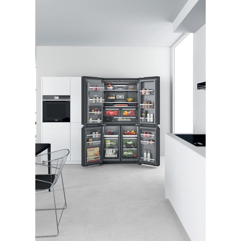 Whirlpool W Collection WQ9I FO1BX UK Fridge Freezer - Black Steel (Discontinued)