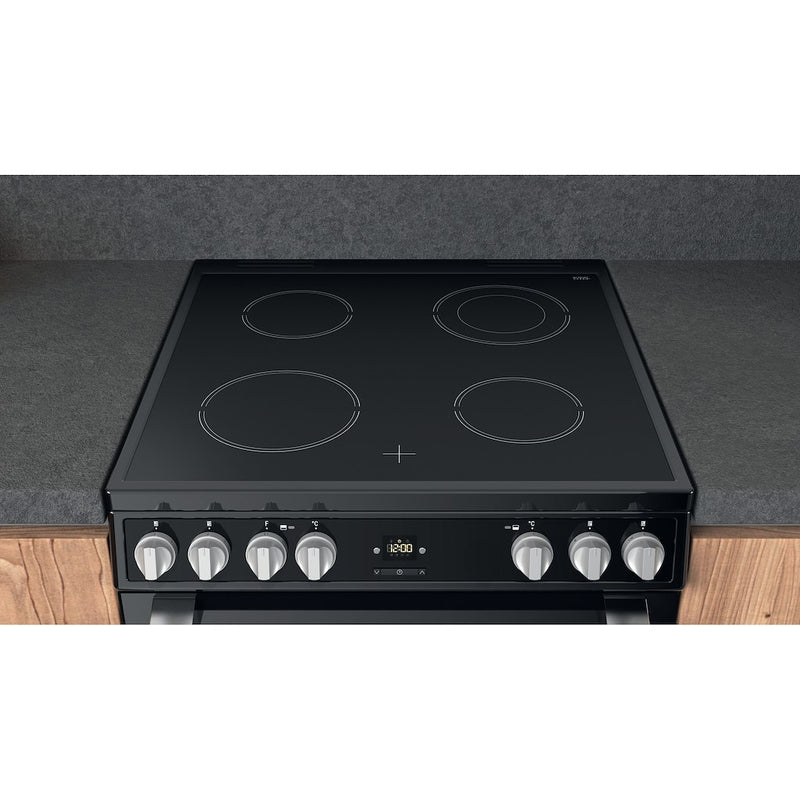 Hotpoint HDT67V9H2CB/UK Ceramic Double Cooker - Black (Discontinued)