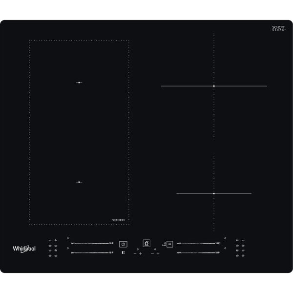 Whirlpool WLS7960NE 59cm Wide Built-In Induction Hob, 4 Zones, With Flexicook - Black