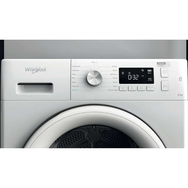 Whirlpool Heat Pump Tumble Dryer: Freestanding, 8kg - FFT M11 8X2 UK (Discontinued)