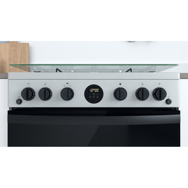 Indesit ID67G0MCX/UK Double Cooker - Inox (Discontinued)
