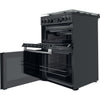 Cannon by Hotpoint CD67G0C2CA/UK Gas Freestanding 60cm Double Oven Cooker - Dark Grey Thumbnail