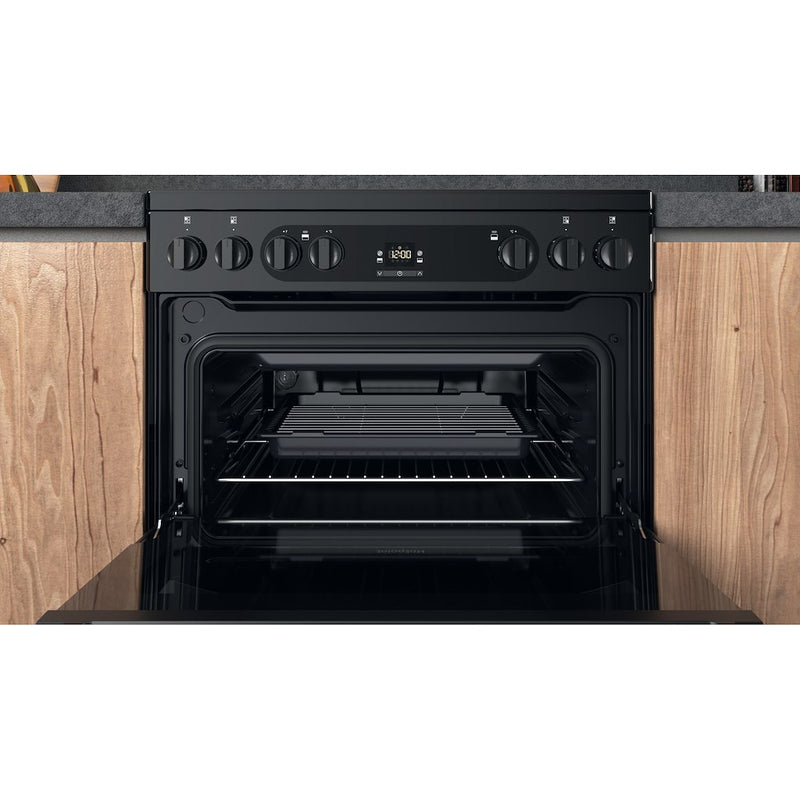 Hotpoint HDM67V92HCB/UK Electric Ceramic Double cooker - Black (Discontinued)