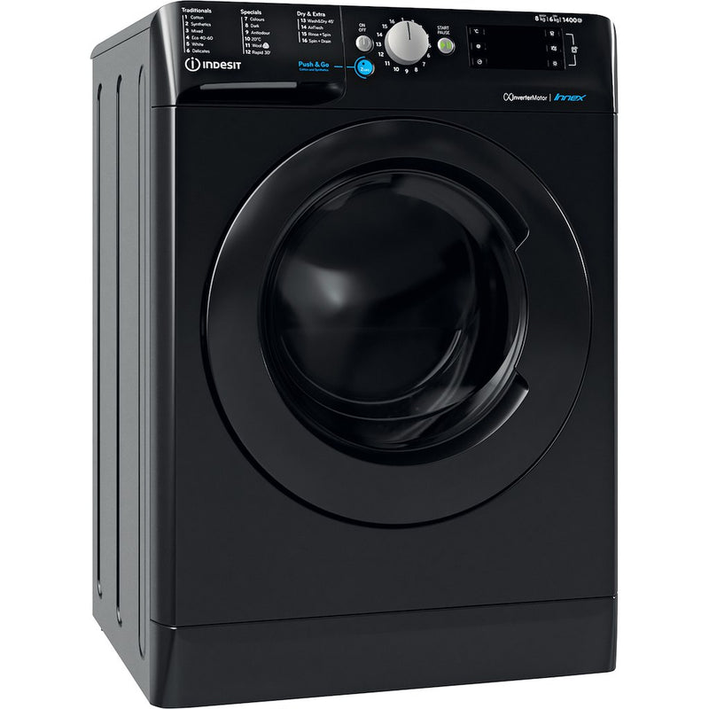 Indesit BDE86436XBUKN Washer Dryer - 8kg Wash 6kg Dry - Black