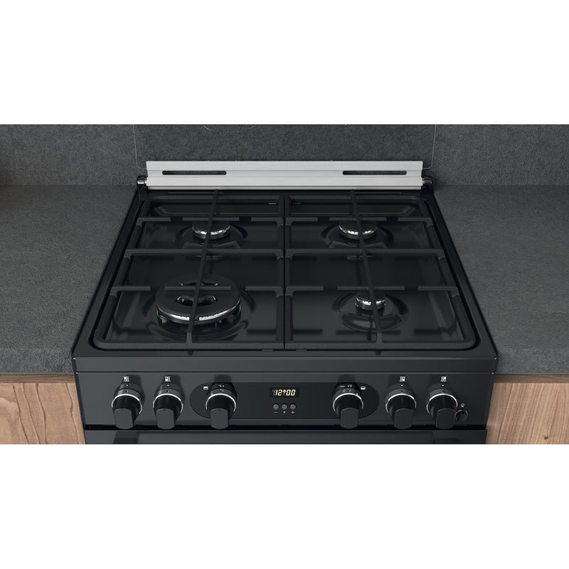 Cannon by Hotpoint CD67G0C2CA/UK Gas Freestanding 60cm Double Oven Cooker - Dark Grey (Discontinued)