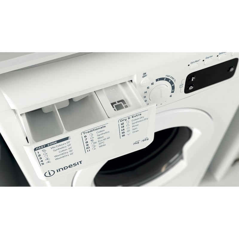 Indesit Freestanding washer dryer - EWDE 761483 W UK